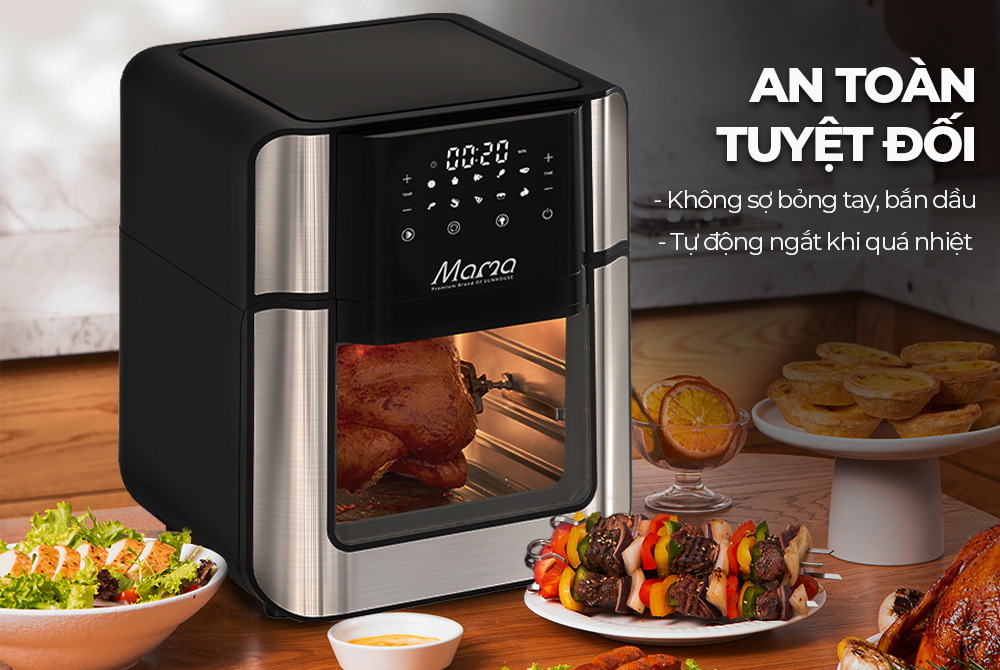 NỒI CHIÊN KHÔNG DẦU 15L SUNHOUSE MAMA